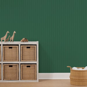 Curved wall panelling wallpaper, wall panel wallpaper, dark green wallpaper, feature wallpaper, peel and stick wallpaper,removable wallpaper