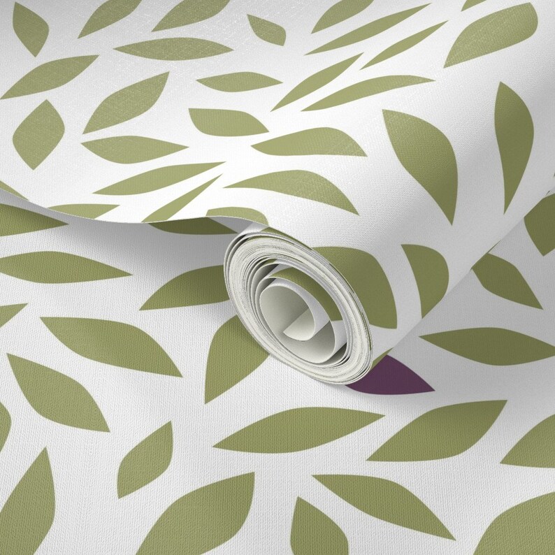 Minimal Wallpaper Green Wallpaper Feature Wall Gender Etsy