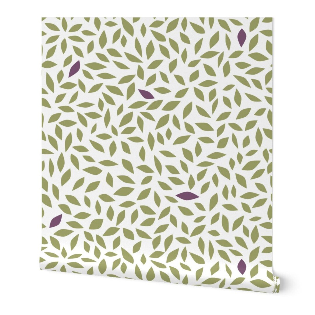 Minimal Wallpaper, Green Wallpaper, Feature Wall, Gender Neutral