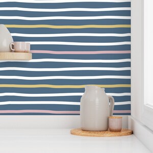 Play room wallpaper, lines wallpaper, feature wall, nursery wallpaper, feature wallpaper, peel and stick wallpaper, removable wallpaper