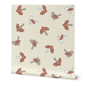 Play room wallpaper, feature wall, animal wallpaper, birds wallpaper, feature wallpaper, peel and stick wallpaper, removable wallpaper