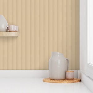 Curved wall panelling wallpaper, wall panel wallpaper, peach wallpaper, feature wallpaper, peel and stick wallpaper, removable wallpaper