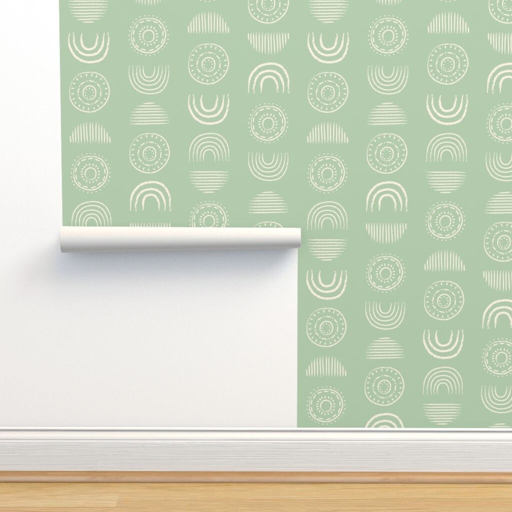 Minimal Wallpaper, Green Wallpaper, Feature Wall, Simple Wallpaper ...