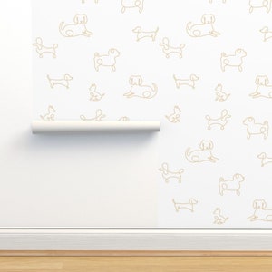 Kids room wallpaper, feature wall, animal wallpaper, dog wallpaper, feature wallpaper, peel and stick wallpaper, removable wallpaper