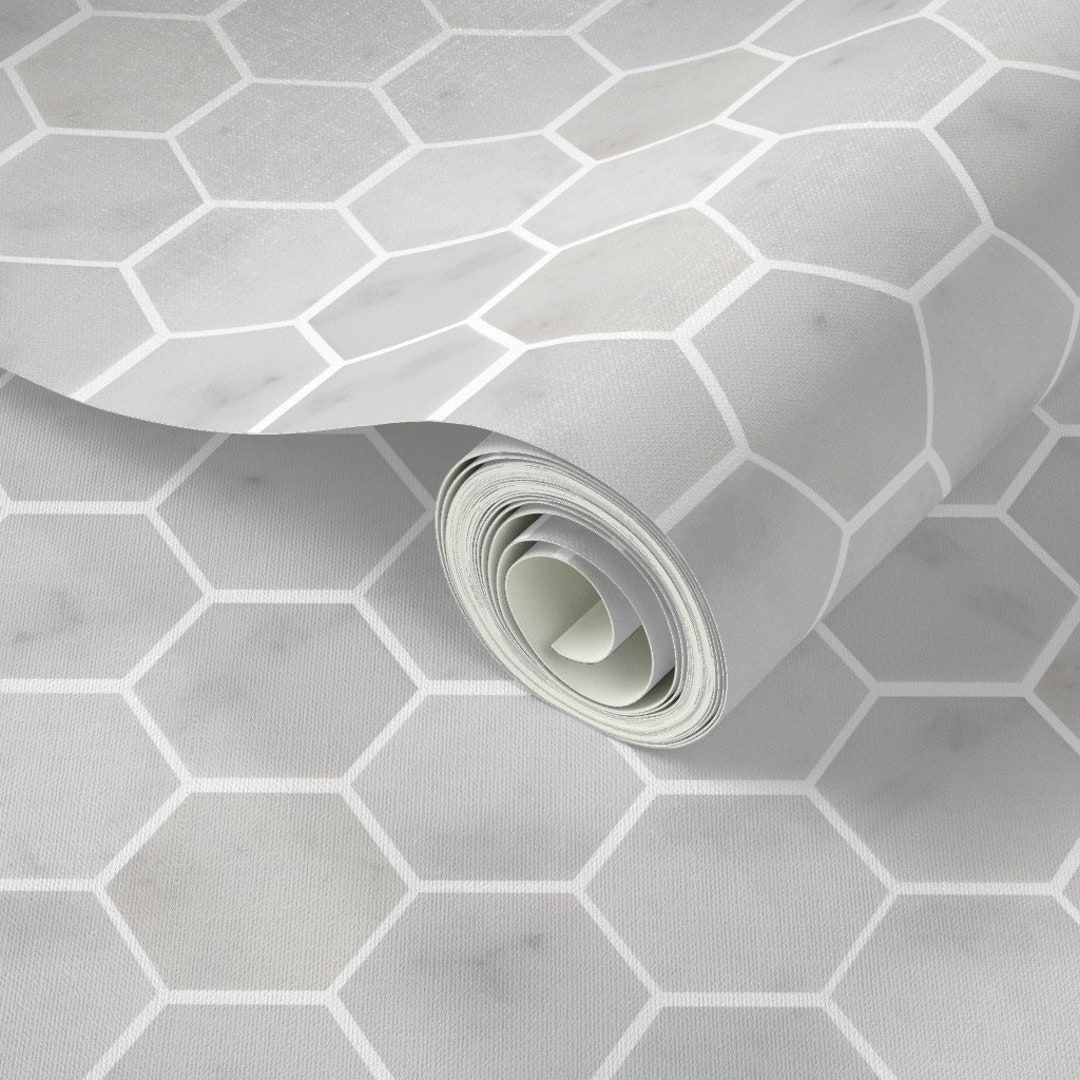 Tile Wallpaper, Faux Tile Wallpaper, Marble Tile Wallpaper, Feature