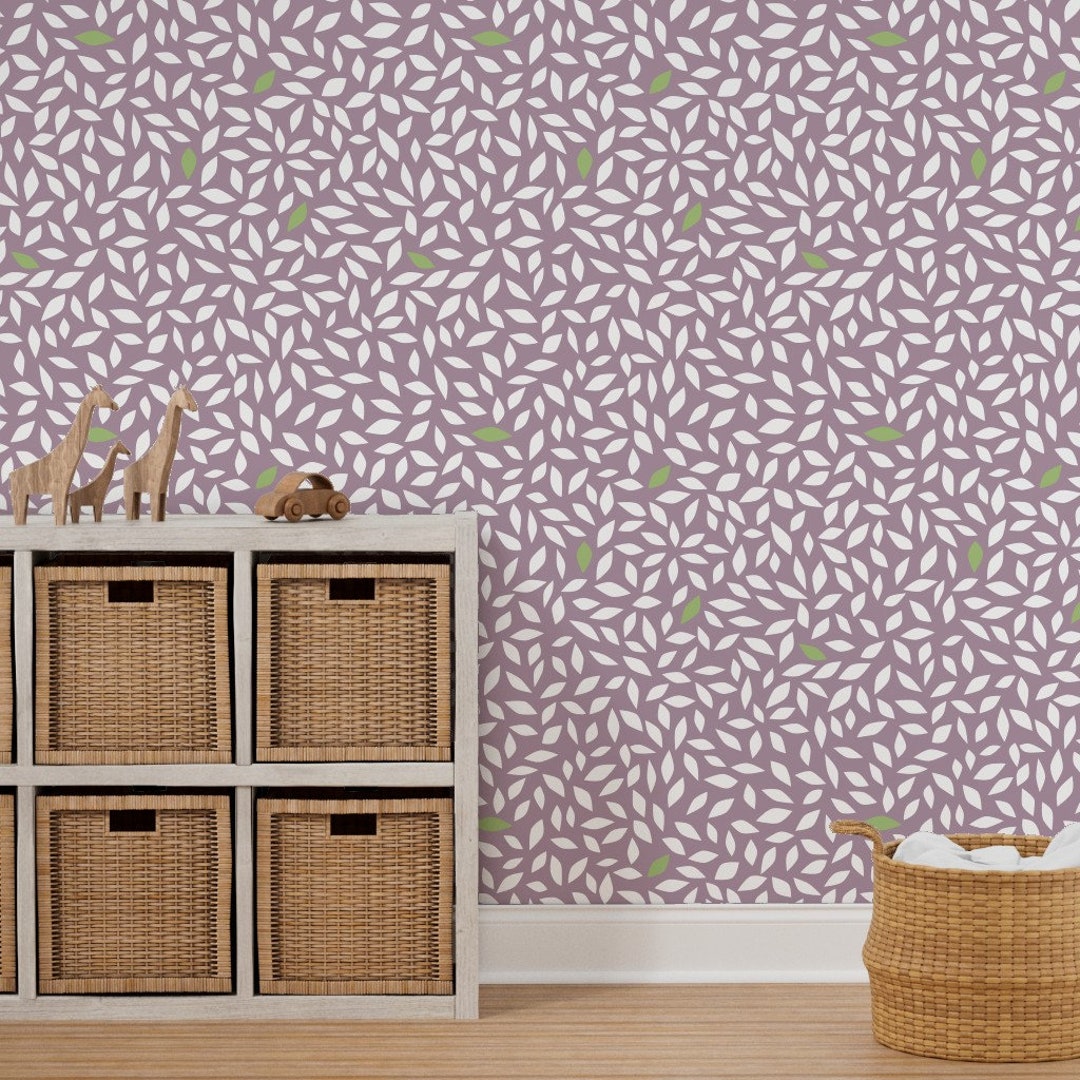 Minimal Wallpaper, Purple Wallpaper, Feature Wall, Girls Room Wallpaper