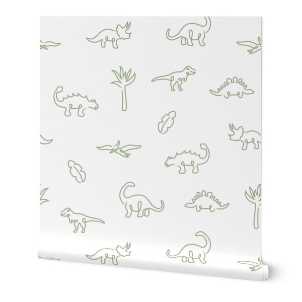 Nursery wallpaper, feature wall, dinosaur wallpaper, boys room wallpaper, feature wallpaper, peel and stick wallpaper, removable wallpaper