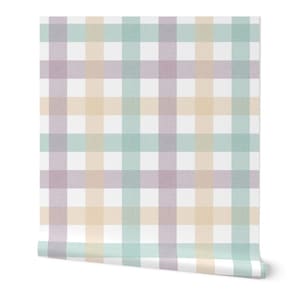 Gingham Tapete, helle Tapete, Karo Tapete, Kinderzimmer Tapete, Funktion Tapete, Abzieh- und Aufklebe-Tapete, Kinderzimmer Tapete
