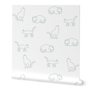 Wallpaper, feature wall, animal wallpaper, cat wallpaper, feature wallpaper, peel and stick wallpaper, removable wallpaper