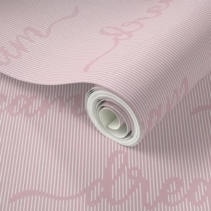 Dream wallpaper, feature wall, nursery wallpaper, pink wallpaper, feature wallpaper, peel and stick wallpaper, removable wallpaper
