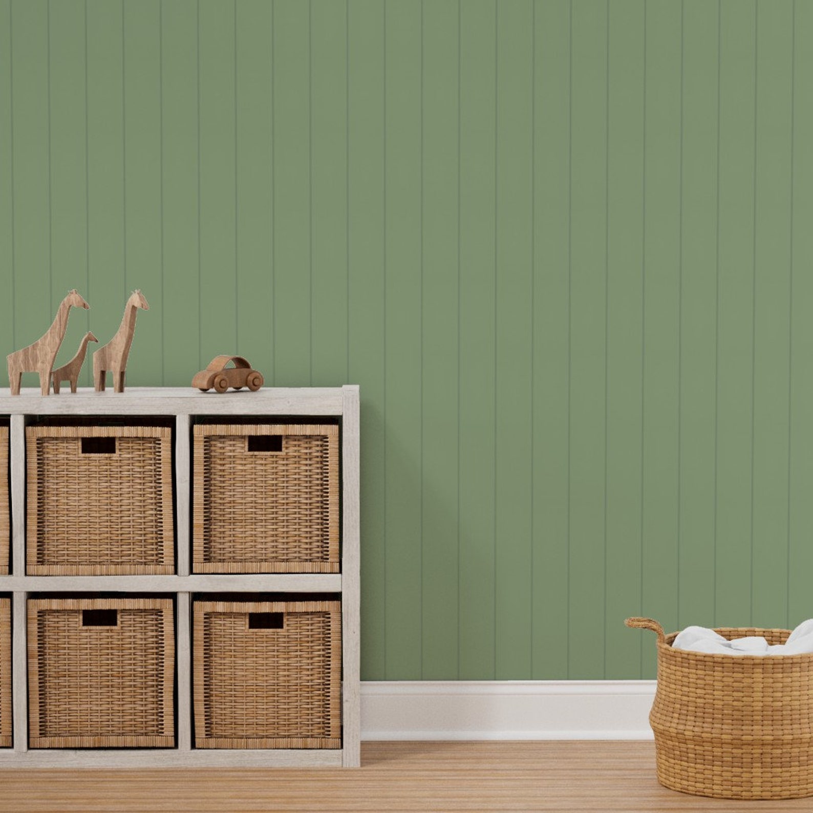 Vj Wall Panelling Wallpaper, Tongue and Groove Wallpaper, Green — free download