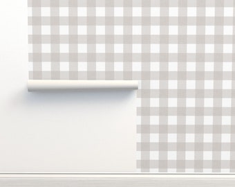 Fondo de pantalla de Gingham, fondo de pantalla de color topo, fondo de pantalla de cheques, fondo de pantalla de género neutro, papel tapiz de pelar y pegar, fondo de pantalla de vivero