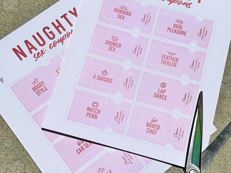 Printable Naughty Coupon Book for Birthday Gift Anniversary, Gift for ...