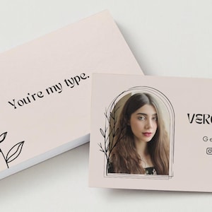You're My Type Flirty Dating Card, Fully Customizable Template, Dating Business Card, Classy Minimalist Elegant Style, Canva Editable