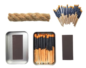 Backwoods Survival Tin - Pocket Altoid Kit - Emergency Pack - Car First Aid  - Wilderness Hiking Kit