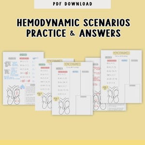 Hemodynamic Scenarios Worksheet