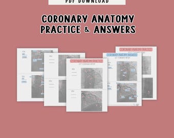 Foglio di lavoro per l'etichettatura dell'anatomia coronarica