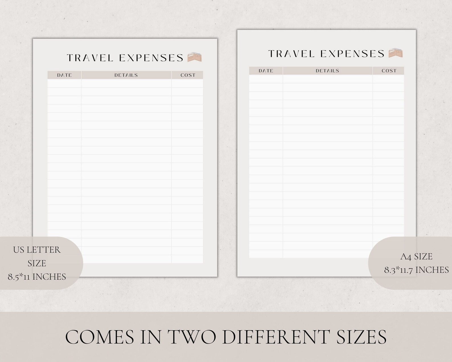 Travel Budget Planner Sheet Editable Digital and Printable Travel ...