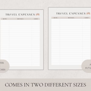 Travel Budget Planner Sheet Editable Digital and Printable Travel ...