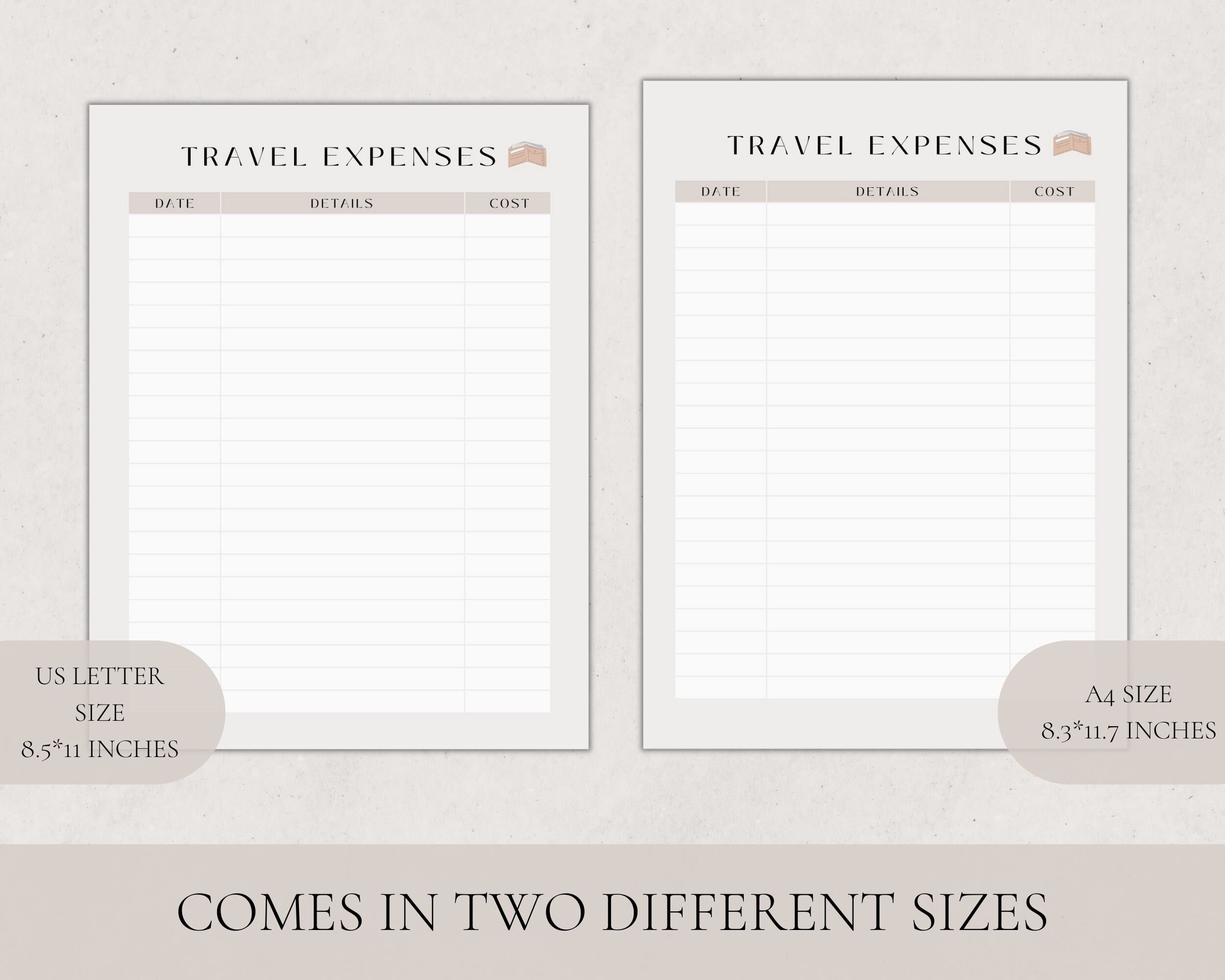 Travel Budget Planner Sheet Editable Digital and Printable Travel ...