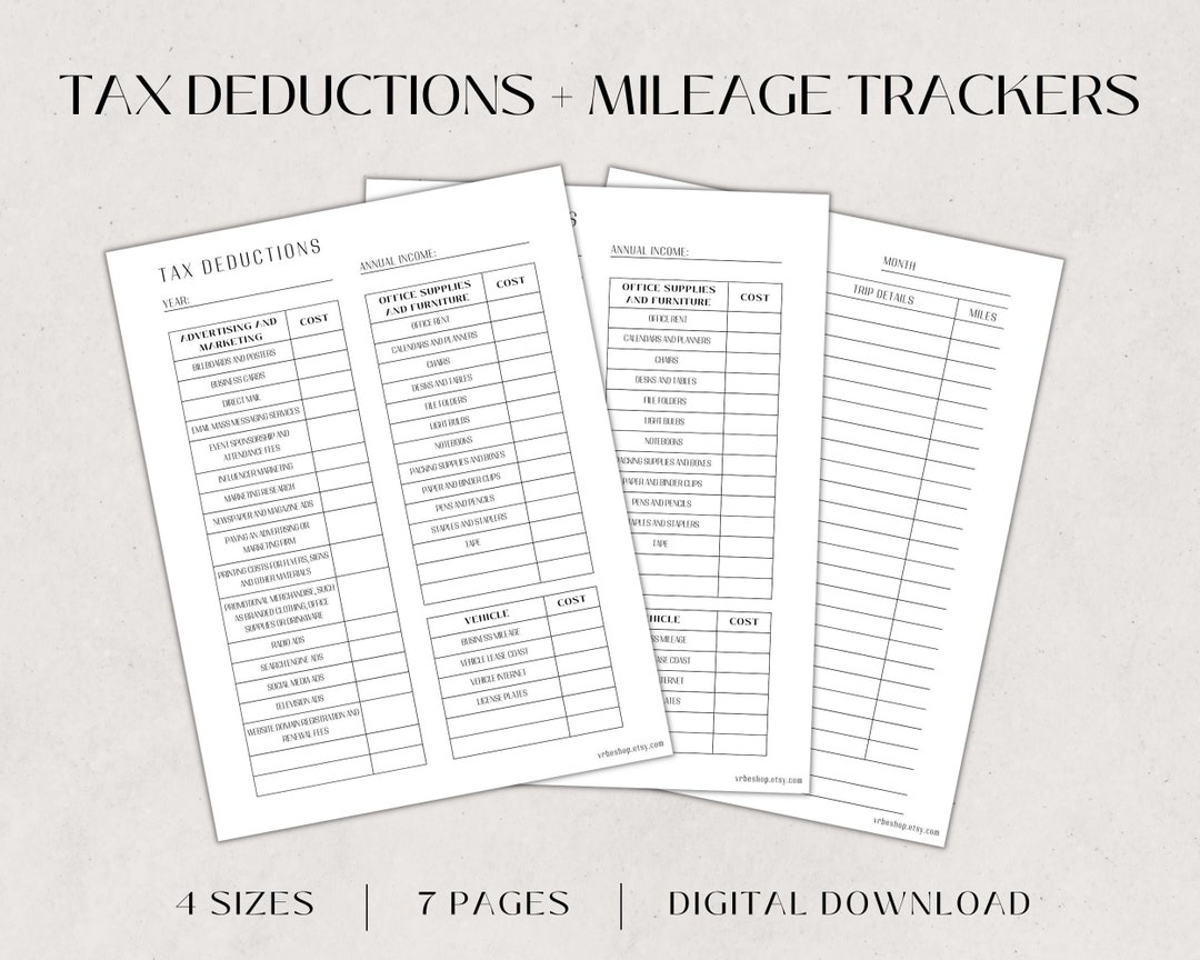 Business Tax Deductions Mileage Tracker Mileage Log Business Tax