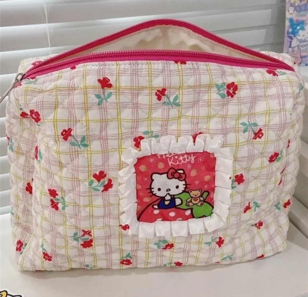 Hello Kitty Makeup Bag Hello Kitty Cosmetics Bag Hello Kitty Etsy