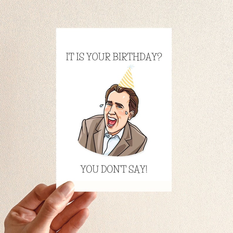 Nicolas Cage Cards Funny Romantic Greeting Cards Valentine's Day Gifts ...