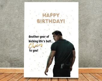 Reacher Tv Show Card | Funny Birthday Cards | Reacher Tv Show Quote Cards  | Reacher inspired Cute Birthday Cards | Card for him and her