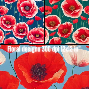 Papier d'artisanat et papier de scrapbooking pour projet créatif Coquelicot