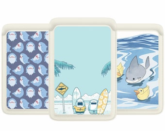 Cute shark Magsafe Wallet, Magnetic Pattern aesthetic Wallet Compatible with iPhone 15, iPhone 14, iPhone 13 SE Pro Max Plus