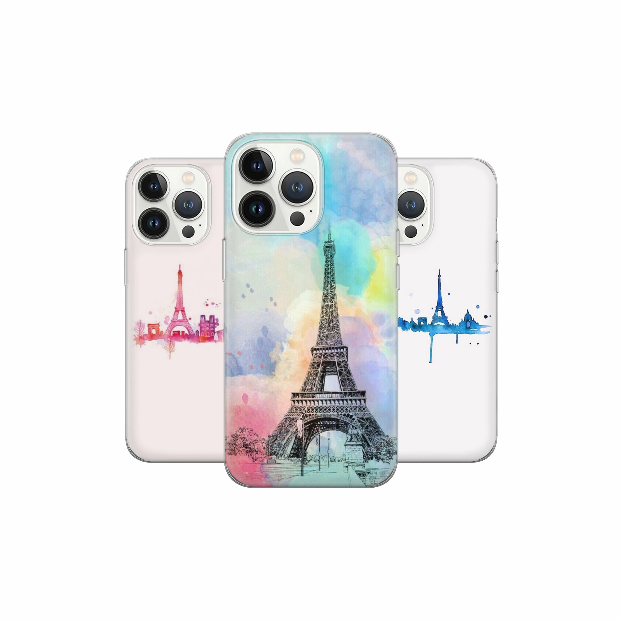 Eiffel tower Phone Case City of love Cover for iPhone 15 14 13 SE Samsung S24 S23 FE A25 A15 Pixel 8A 7 Pro