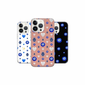 Nazar Phone Case Evil eye Cover for iPhone 15Pro, 14, 13, 12, 11, Google Pixel 8, 7A, 6A, Samsung Galaxy S24Ultra, S23fe, S22, A54, A34