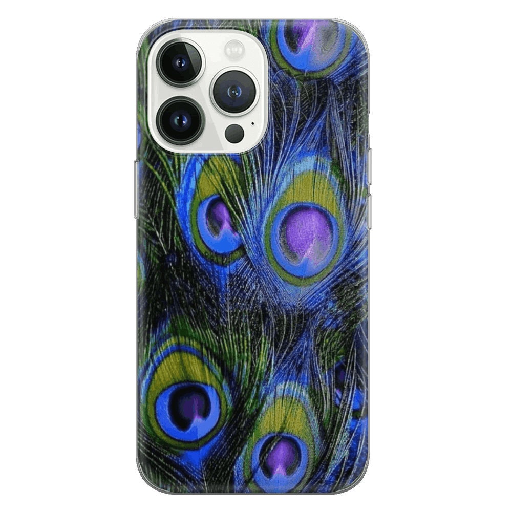 Peacock Feather Phone Case Peacock Cover for iPhone 14 13 12