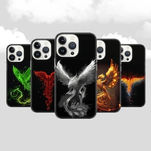 Phoenix Phone Case Flames Cover for iPhone 14 13 12 Pro 11 XR 8 7, Samsung S23 S22 A73 A53 A13 A14 S21 Fe S20, Pixel 7 6A