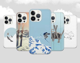 Ski in alps Phone Case Winter sports Cover for iPhone 15 14 13 12 Pro 11 XR SE, Samsung S23 S22 A73 A53 A13 A14 S21 Fe S20, Pixel 8 7 6A