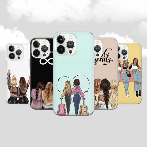 Best friends Phone Case Friends forever Cover for iPhone 14 13 12 Pro 11 XR 8 7, Samsung S23 S22 A73 A53 A13 A14 S21 Fe S20, Pixel 7 6A