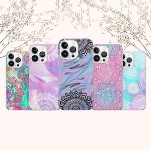 Bohemian Phone Case Mandala art Cover for iPhone 14 13 12 Pro 11 XR 8 7, Samsung S23 S22 A73 A53 A13 A14 S21 Fe S20, Pixel 7 6A