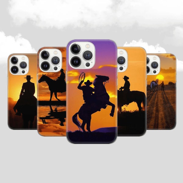 Old west Phone Case Cowboy Cover for iPhone 14 13 12 Pro 11 XR 8 7, Samsung S23 S22 A73 A53 A13 A14 S21 Fe S20, Pixel 7 6A