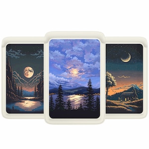 Cartera Magsafe Pixel art, Cartera Magnética Estética Natural Compatible con iPhone 15, iPhone 14, iPhone 13 SE Pro Max Plus