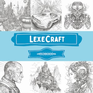 Futuristic Adult Coloring Book
