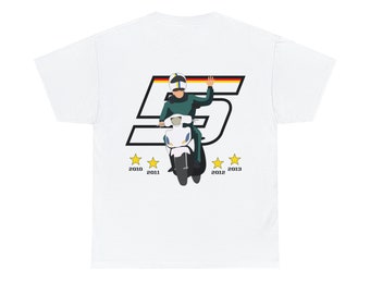 Sebastian Vettel Scooter Meme, Aston Martin Racing Formula Racing F1 Graphic Homage Unisex T-shirt, Driver Racing Championship Tee Fans Gift