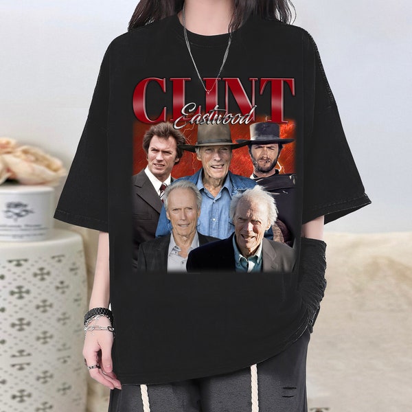 T-shirt rétro Clint Eastwood, chemise Clint Eastwood, tee-shirt Clint Eastwood, hommage à l’acteur Clint Eastwood, fan de Clint Eastwood, chemise de personnage