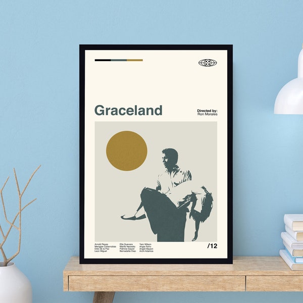 Graceland Movie Poster, Ron Morales, Retro Movie Poster, Minimalist Art, Vintage Poster, Modern Art, Wall Decor, Home Decor