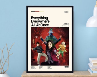 Everything Everywhere All At Once Poster, Retro Movie Poster, Minimalist Art, Vintage Poster, Modern Art, Wall Decor, Home Decor