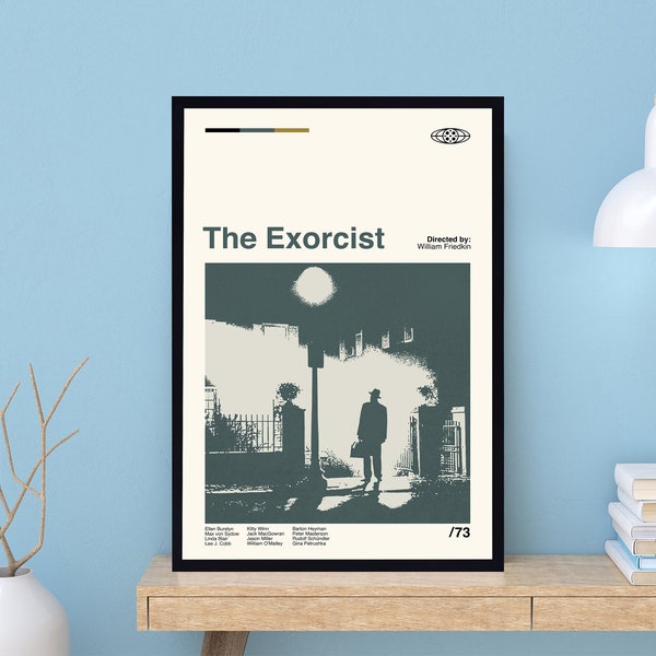 The Exorcist Poster, William Friedkin, Vintage Movie Poster, Minimalist Art, Vintage Poster, Modern Art, Home Decor, Movie Poster