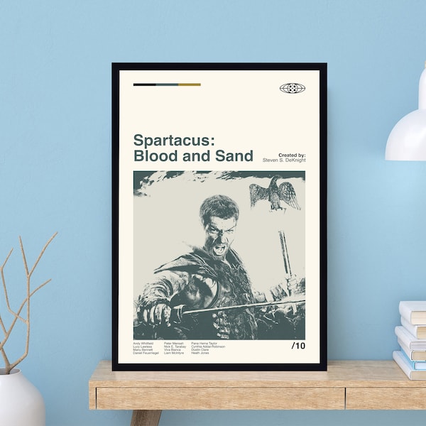 Spartacus Blood And Sand TV Series Poster, Wall Art Print, Minimalist Movie, Modern Vintage, Minimalist Art, Vintage Art, Dad Gifts