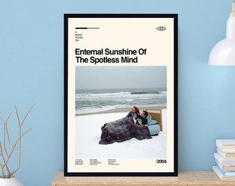 Eternal Sunshine Of The Spotless Mind Poster, Michel Gondry, Retro Poster, Minimalist Art, Vintage Poster, Midcentury Art, Wall Decor