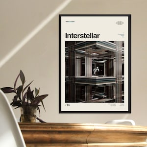Inpired Interstellar Movie Print, Movie Poster, Minimalist Art, Vintage Poster, Modern Art, Wall Decor, Home Decor, Retro Movie Poster