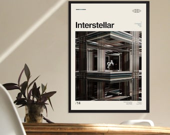 Inpired Interstellar Movie Print, Movie Poster, Minimalist Art, Vintage Poster, Modern Art, Wall Decor, Home Decor, Retro Movie Poster