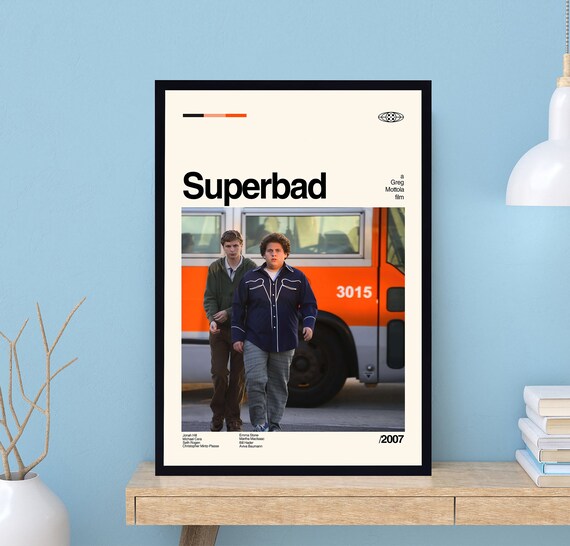 Superbad Poster Superbad Print Greg Mottola Retro Movie Poster Minimalist Art Vintage Poster Modern Art Wall Decor Home Decor Etsy